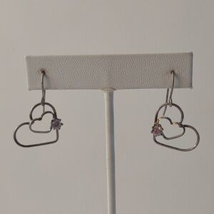 Heart-shaped dangle earrings